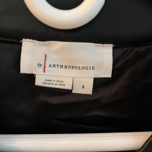 By Anthropologie Faux Leather-Trimmed Tweed Lady Jacket - Picture 9 of 9